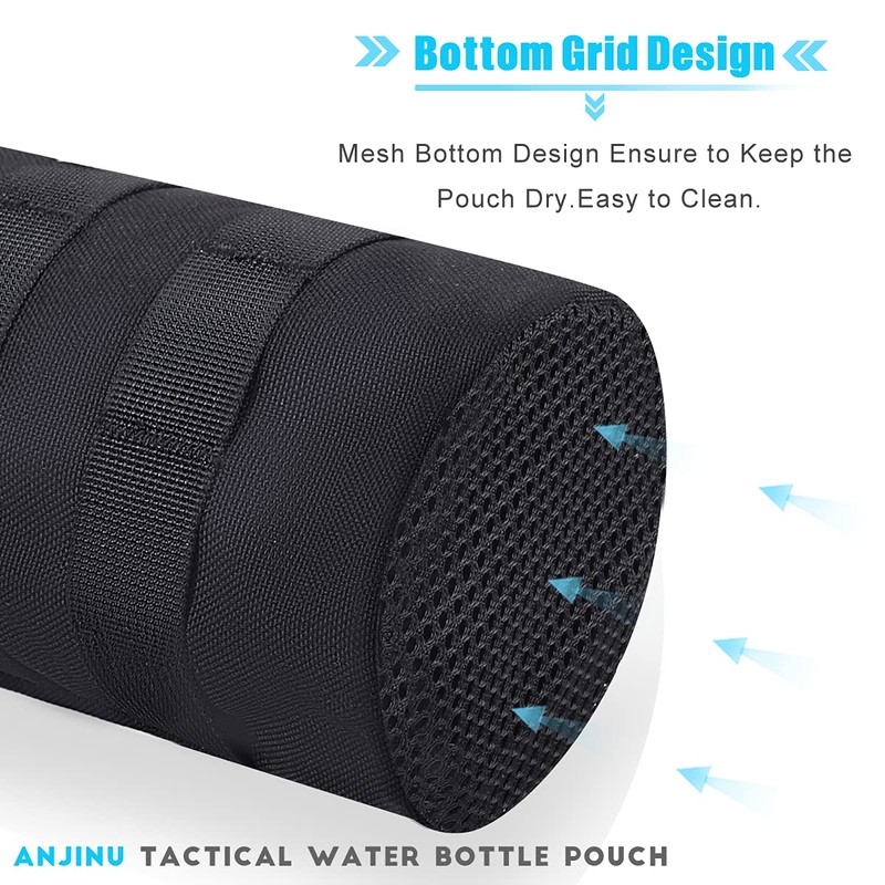 ANJINU Molle Water Bottle Holder, Water Molle Attachments, Molle Water