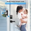 KNOBWELL Smart Fingerprint Door Lock with Lever Handle, Keyless Entry,