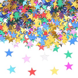 GoldRock Glitter Confetti Stars Colourful Glitter Stars Confetti Christmas, Scatter Stars Red, Confetti Decoration Christmas New Year's Eve, Star Confetti Star Decoration, Table Decoration Birthday
