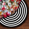 HOHOTIME Christmas Tree Skirt, Black White Annual Rings 48 Inch