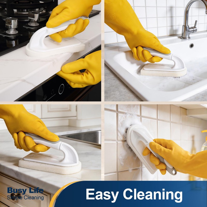 Yocada Handheld Cleaning Scrub Brush Set 2 Pack with Total