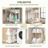 2-Tier Metal Organiser with Pull-Out Baskets, Rustproof, Height-Adjustable Cabinet Organiser