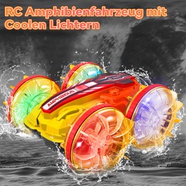 GLEEHAPY Remote Controlled Car from 4 5 6 7 8 9 10 Years, Amphibious Vehicle Remote Controlled RC Car Remote Controlled Outdoor Toy Children for Boys Girls from 3-12 Years Christmas Birthday Gifts