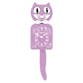 Kit-Cat Clock® Limited Edition Pastel Lilac - Iconic Retro Cat Clock with Moving Eyes and Tail, Battery Operated Wall Clock, Made in USA, Perfect for Home Decor, Mid-Century Modern Clock, Unique Gift