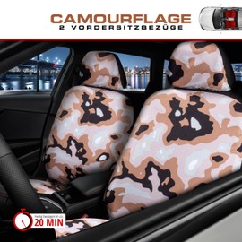Walser Camouflage Car Seat Cover, 1 Front Seat Cover, Universal Car Single Seat Cover, Car Seat Cover Camouflage Design Seat Protector