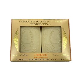 Saponificio Artigianale Fiorentino, Citrus Soap Vegetable Soap Set of 2 150 g