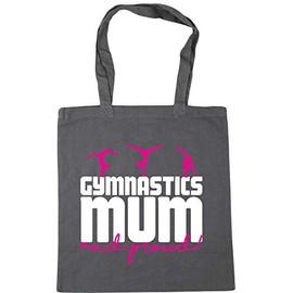 Hippowarehouse Gymnastics Mum and Proud Gymnast Tote Shopping Gym Beach Bag 42cm x38cm, 10 litres