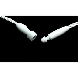 WedDecor White Nylon String Hang Tags, Snap Lock Pin Loop Price Tag Fastener, Easy & Fast to Attach Labels and Security Tags for Gifts, Clothing, Luggage & Craft Accessories, 100pcs, 7 inches