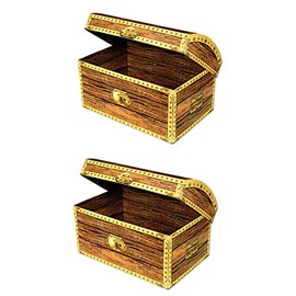 Beistle , 2 Piece Treasure Chest Boxes, 11.75'' x 8''