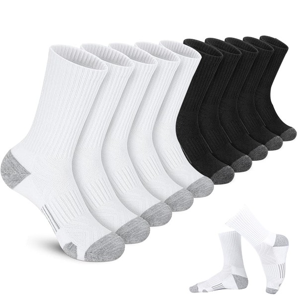 10 Pares Calcetines Deportivos para Hombre,Calcetines Deportivos de Hombre Algodón,Calcetines