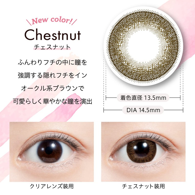 カラコン feliamo フェリアモ 白石麻衣 ワンデー 10枚入り チェスナット（度あり）[-2.25]