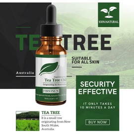 Firstsun 10ml Aceite de árbol de té extracción de Plantas hidratante Eliminar el refinamiento de poros del acné