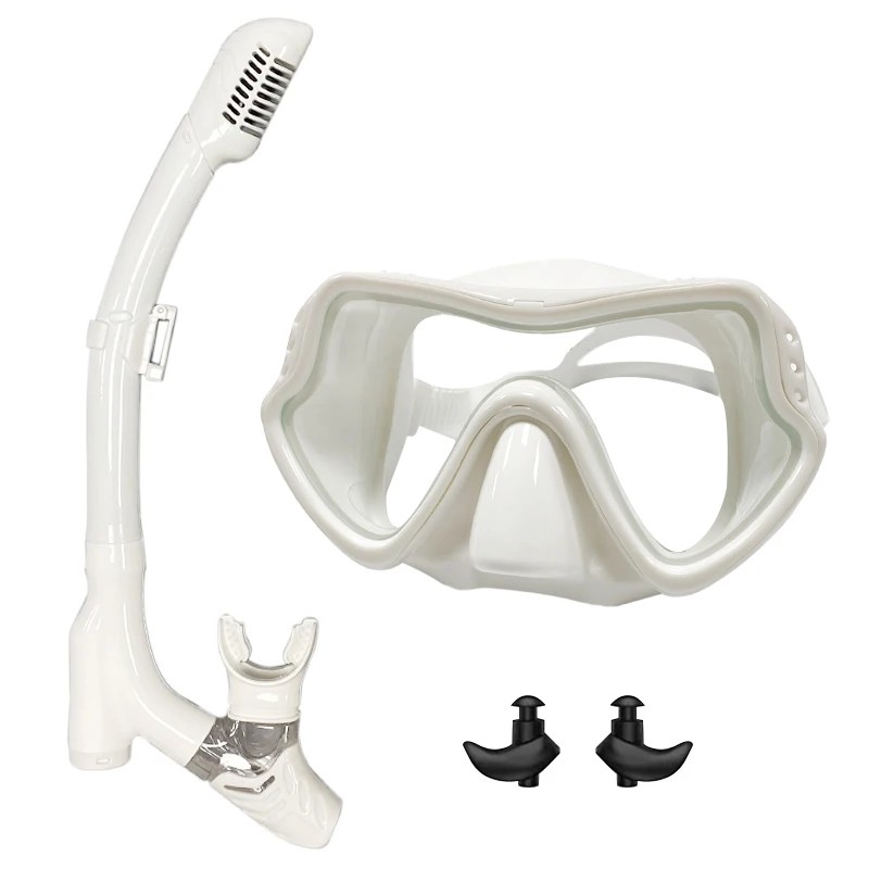 Snorkel Mask Set for Adults – Tempered Glass Diving Goggles