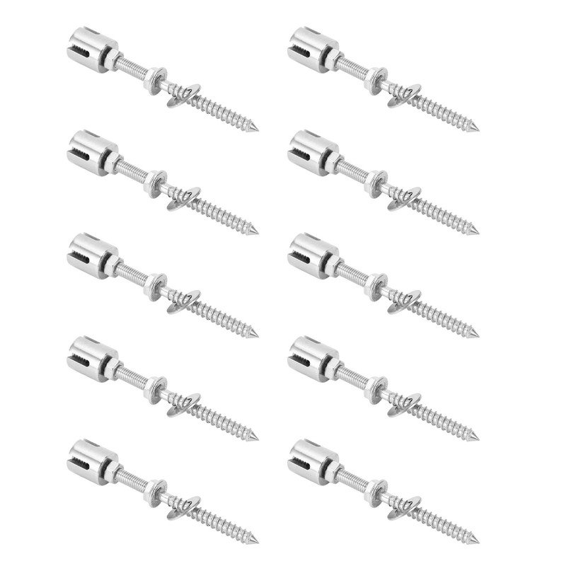 10Pcs Cross Cable Clamps 316 Stainless Steel Corrosion Resistant Cross