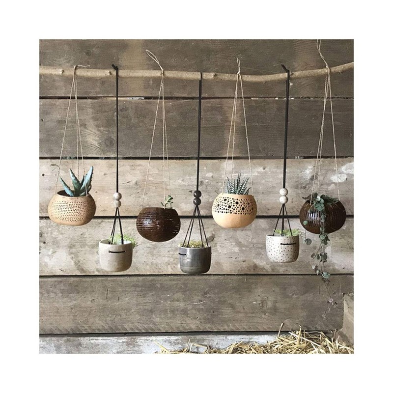 East of India: Boxed Rustic Planter - Black Wash