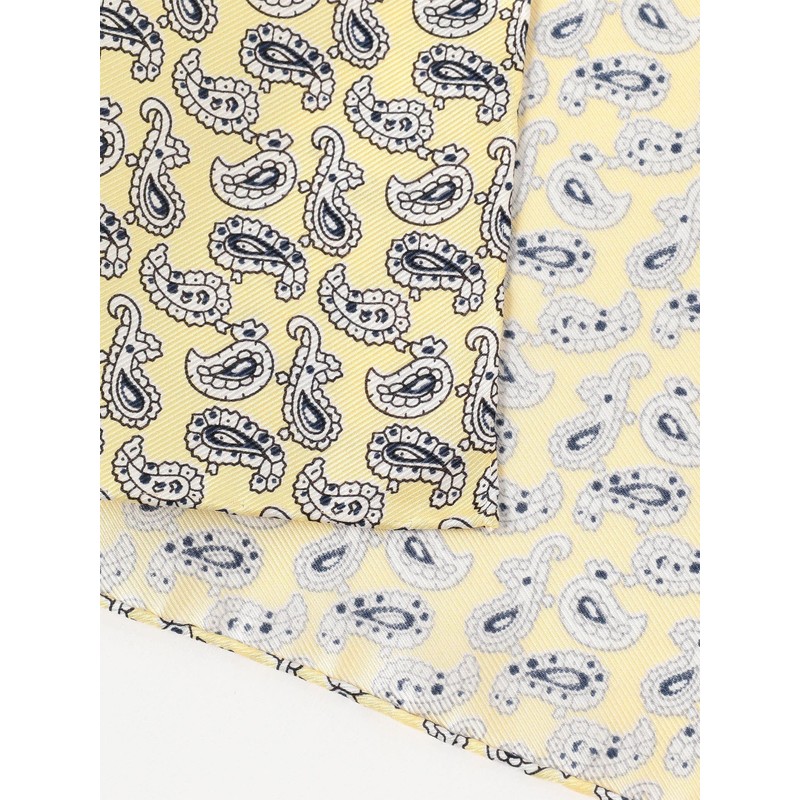 Beams Plus Men's Bandana Handkerchief Silk Mini Paisley Print Square,