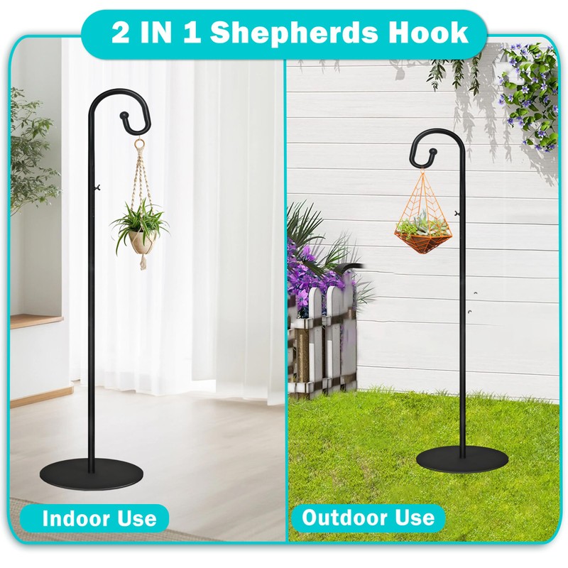 76" Shepherds Hooks for Outdoor- 3/4 Inches Thicken Wind Chimes