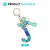 SUIKIHUM Initial Letter Keychains, (1.5"x1.06" Mini Letter Butterfly KeyChain) Resin