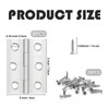 Pack of 8 Hinges Foldable 75 mm x 50 mm,