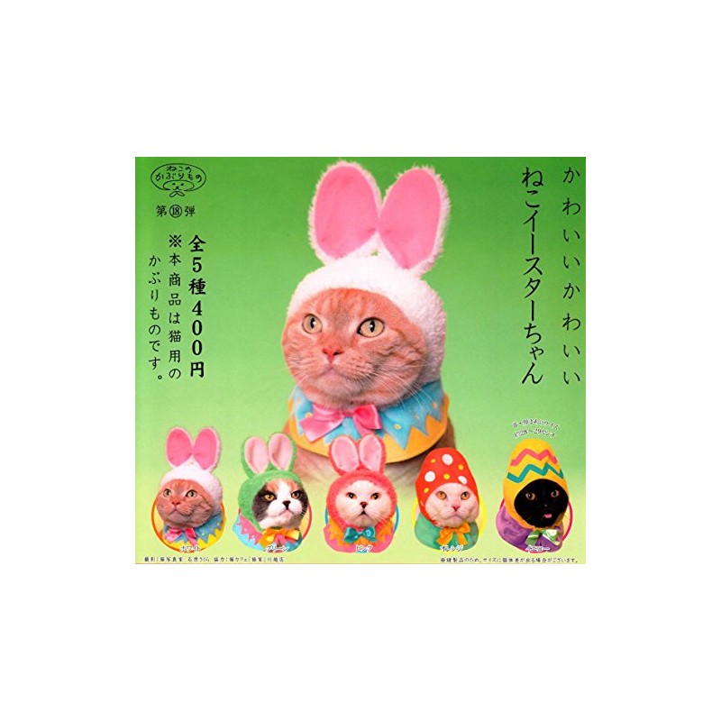 Cat Headpiece, Vol. 18, Cute Cat Easter, Set of 5