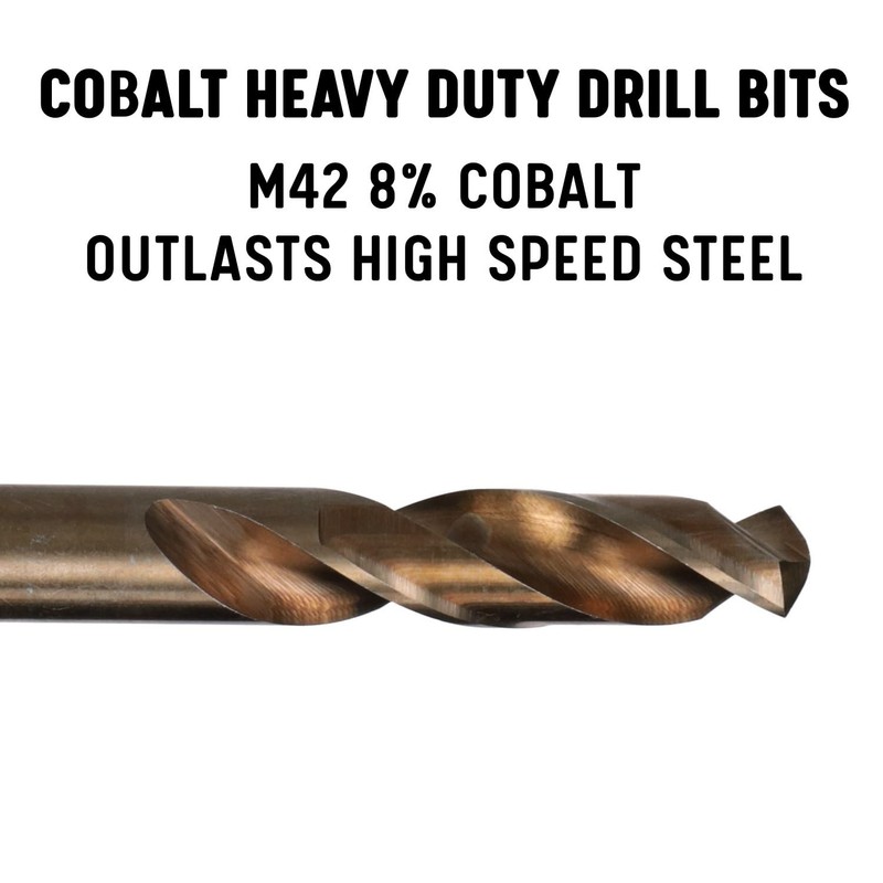 Drill America #40 Cobalt Heavy Duty Split Point Stub Drill