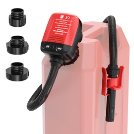 BOYISEN Cordless Fuel Transfer Pump with Auto-Stop, 3.2 GPM - Portable Battery Powered, Transfers Gasoline, Diesel, Kerosene, Oil & Water, Includes 4 Adapters for Gas Cans
