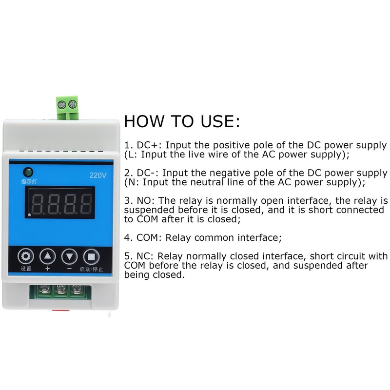 Time Delay Relay Timer Controller Adjustable Control Switch 30A for