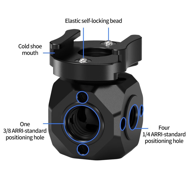 CS PRIORITY Mini Aluminum Alloy Multi Screw Hole Adapter with