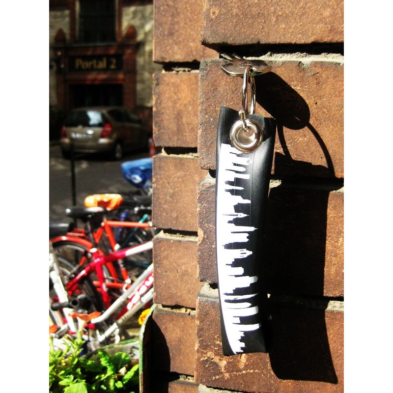 44spaces Keyring Düsseldorf Upycling Bicycle Inner Tube Gift Idea Men