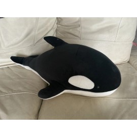 National Prize & Toy 21” cute large Shamu Plush Orca Killer Whale Toy Stuffed Animal Black White soft