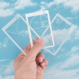 DELORIGIN Pack of 3 Golden Ratio View Finder, Fibonacci Composition View Finder, Photo Composition Tool Fibonacci Viewer Photography Rule of Thirds Composition Tool for Photography Painting Drawing