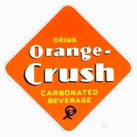 EMC Graphics Retro Orange Crush Soda Design Vinyl Waterproof Sticker Decal Car Laptop Wall Window Bumper Sticker 5"