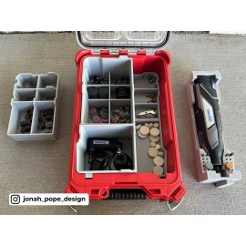 Jonah Pope Design Milwaukee Packout Insert for DREMEL 8240 Rotary Tool (Insert Only) - Red