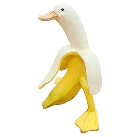 Banana Duck Statue Indoor Decor Whimsical Creative Banana Duck Statue Funny Garden Yard Outdoor Decor Cute Banana Duck Art Decoration