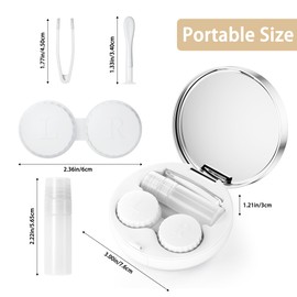 Contact Lens Case/Contact Case, Travel Contact Lens Case Cute Contact Case and Solution Perfect for Daily Travel Outdoor