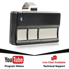 For LiftMaster Garage Door Opener Remote 3btn for LiftMaster 973LM Red Orange Learn Function