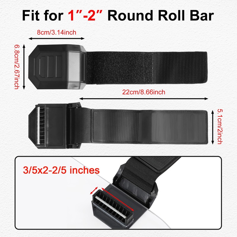 UTV Windshield Adjustable Mounting Clamp Kit Windshield Fixed Clamps Straps