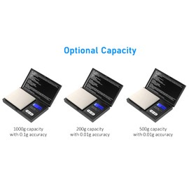 XINZY Portable Digital Scale 500g/0.01g High Gold Scale Jewelry Scale with 7 Units Mini Pocket Electronic Scale with Backlight Professional Digital Milligram Scale Powder Scale