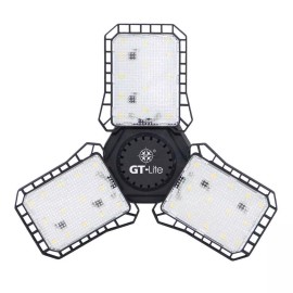 GT-Lite 3000 Lumen 3-Panel Adjustable Daylight 5000K LED Light Bulb 30,000 Hour