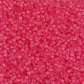Miyuki Delica 11/0 Cylinder Seed Beads - Dyed SF Tr Bubble Gum Pink - DB0780 5 Grams
