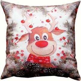 Kamaca Series Red-Nosed Reindeer, High-Quality Print Motif with Funny Reindeer - Eye-Catcher for Winter Christmas