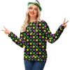 Deerose Mardi Gras Sweatshirt Ladies Fat Tuesday Iris Print Sweatshirts