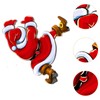 Qianly Santa Claus Toilet Sticker Toilet Seat Sticker Christmas Decor,