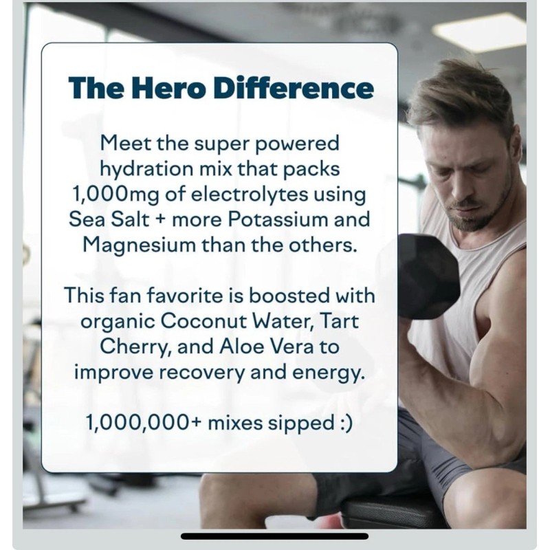 Feel Goods Hydration Hero Electrolytes LEMON LIME 15 Packets Exp