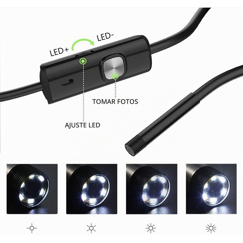 Naroote Camara Endoscopica, 5 m Endoscopio USB Otoscopio Digital con
