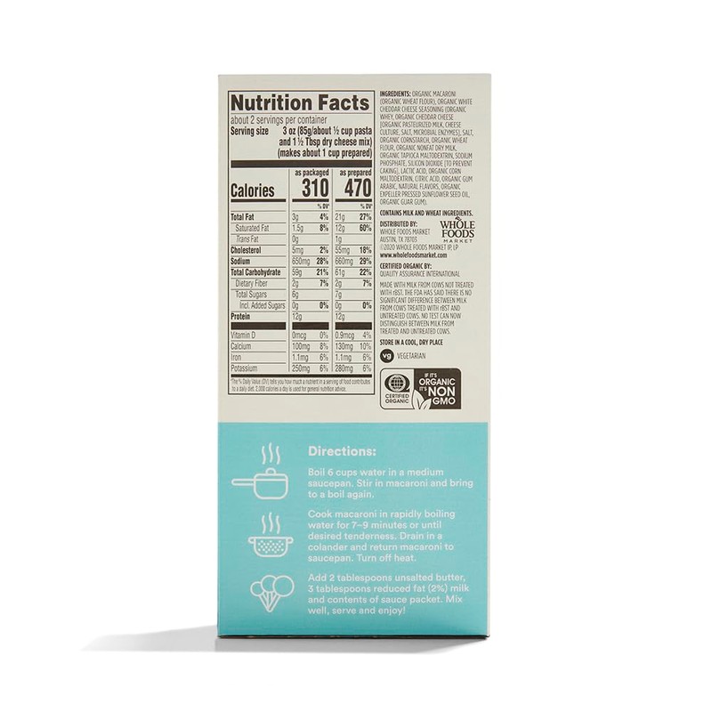 365 by Whole Foods Market, Macaroni And Cheese White Cheddar