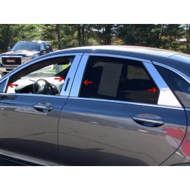 GenX Trims For 2013-2020 Lincoln MKZ Stainless Steel 8PC Chrome Pillar Post Window Trim