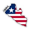 Squiddy Liberia Map with Flag - Vinyl Sticker Decal for Phone, Laptop, Water Bottle - 3"