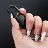AIXUAN Zinc Alloy and Black Leather Keychain, 2 Keys Rings,Comes