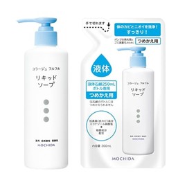 Collage Fluffle Liquid Soap, 8.5 fl oz (250 ml) + 7.8 fl oz (200 ml) Refill, Medicinal Use, Antibacterial, Dandruff/Itchy, Fragrance-free, Hypoallergenic, Body Soap